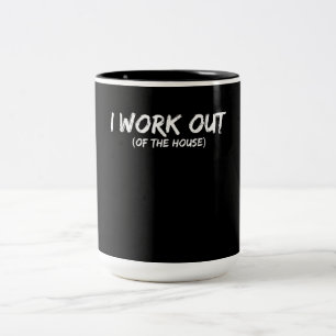 Caneca De Café Em Dois Tons Engraçado Eu Fazer Camiseta Para Ratos De Ginást