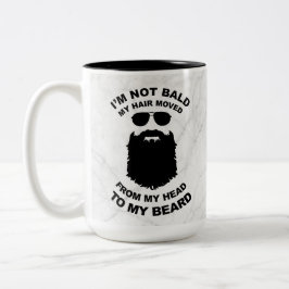 Caneca De Café Em Dois Tons Engraçado eu não sou Mármore de Cinzas carecas