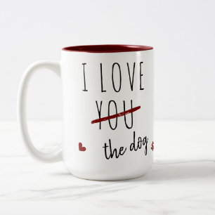 Caneca De Café Em Dois Tons Engraçado Eu Te Amo Um Dia de os namorados Persona