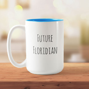 Caneca De Café Em Dois Tons Engraçado Futuro Personalizado Floridian Beach Mod