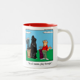 Caneca De Café Em Dois Tons Engraçado Golf Humor Mug