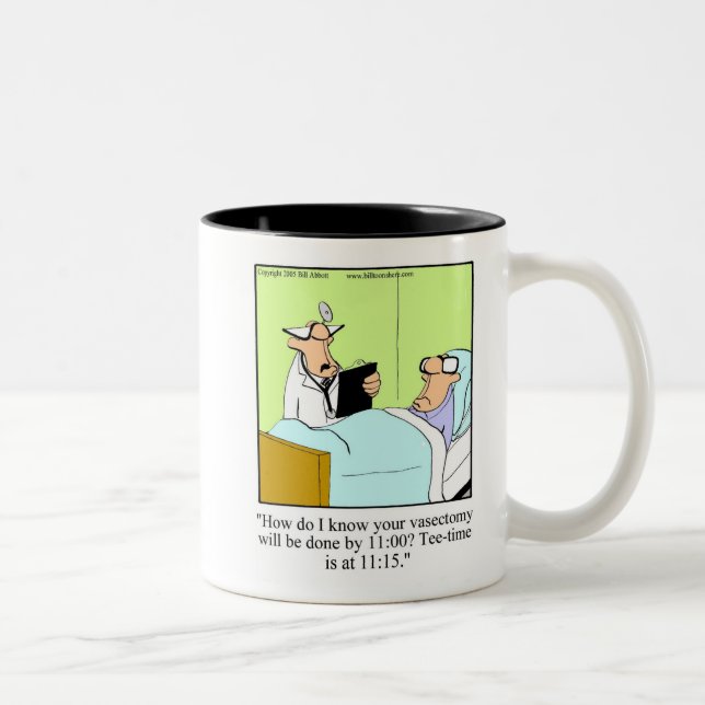 Caneca De Café Em Dois Tons Engraçado Golf Humor Tee Time Mug (Direita)