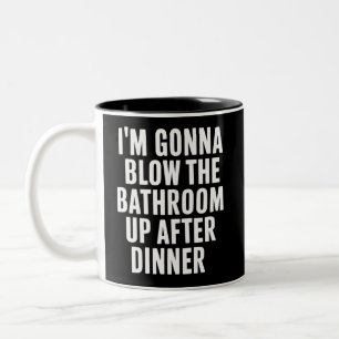 Caneca De Café Em Dois Tons Engraçado humor de banheiro inapropriado