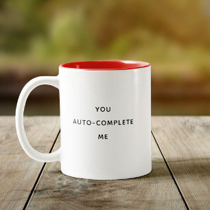 Caneca De Café Em Dois Tons Engraçado Humor Você Completa Automaticamente O Di