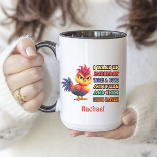 Caneca De Café Em Dois Tons Engraçado "Idiotas Acontecem", Galeria Irritada Pe