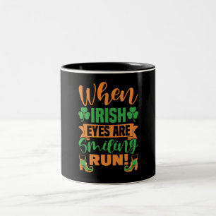 Caneca De Café Em Dois Tons Engraçado Irish Eyes Mug