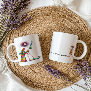 Caneca De Café Em Dois Tons Engraçado Manhã Café Mug