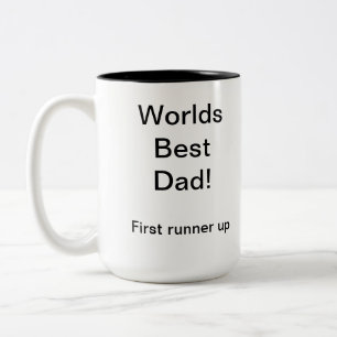 Caneca De Café Em Dois Tons Engraçado 'Melhor Pai do Mundo' Mug   2 tons preto