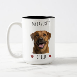 Caneca De Café Em Dois Tons Engraçado Meu Cão Personalizado de Foto do Filho 2