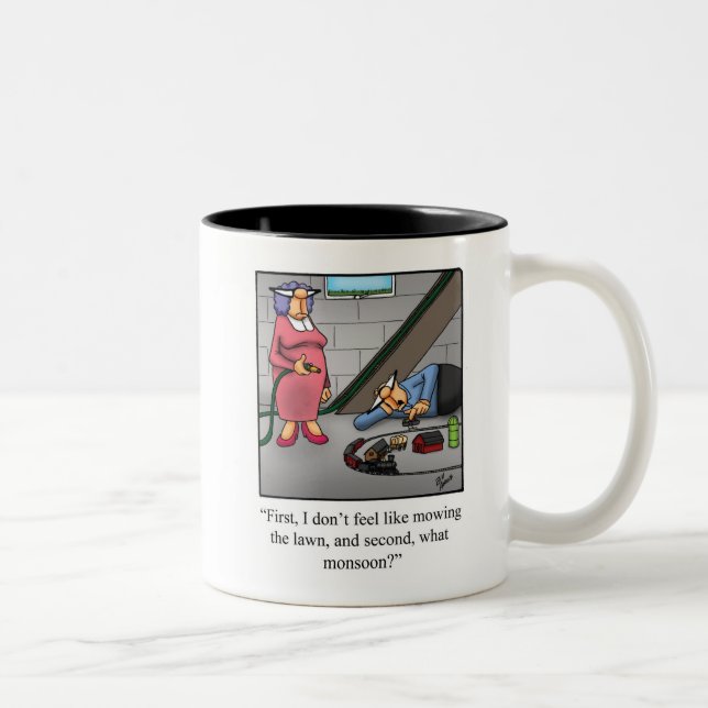 Caneca De Café Em Dois Tons Engraçado Modelo de Comboio Humor Coffee Mug (Direita)