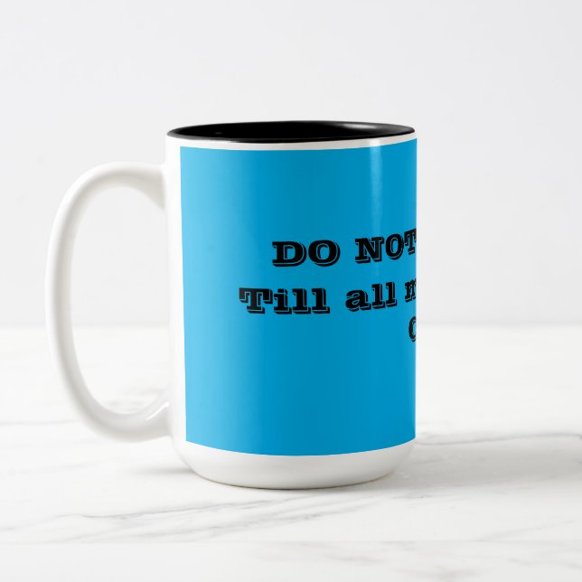 Caneca De Café Em Dois Tons Engraçado Não Incomodar (Esquerda)