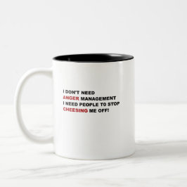 Caneca De Café Em Dois Tons Engraçado Não Preciso de Gerenciamento de Raiva