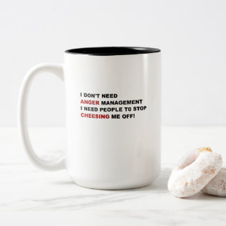 Caneca De Café Em Dois Tons Engraçado Não Preciso de Gerenciamento de Raiva
