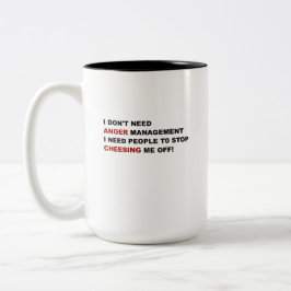 Caneca De Café Em Dois Tons Engraçado Não Preciso de Gerenciamento de Raiva
