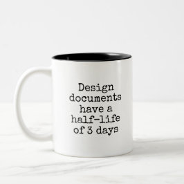 Caneca De Café Em Dois Tons Engraçado Nerdy Design Document Office