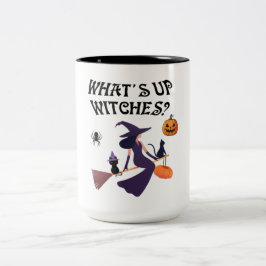 Caneca De Café Em Dois Tons Engraçado O que está acontecendo Bruxas Dia das Br