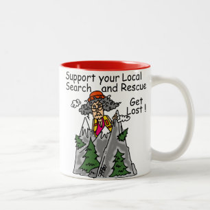 Caneca De Café Em Dois Tons Engraçado obtenha perdido