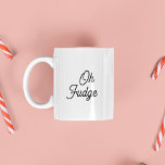 Caneca De Café Em Dois Tons Engraçado Oh Fudge de Natal, Parvalhão<br><div class="desc">Escreva suas manhãs com nossa hilária e moderada tipografia minimalista 'Oh Fudge' Mug! ☕ Adicione o seu toque personalizado para obter giggles extras. Um gafanhoto de estocagem! 🎅 #OhFudgeMug #ChristmasLaughs</div>