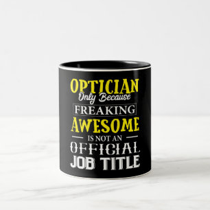 Caneca De Café Em Dois Tons Engraçado Opticista Mug