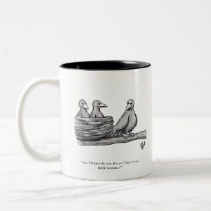 Caneca De Café Em Dois Tons Engraçado Percenters Vazios Parentalidade Humor