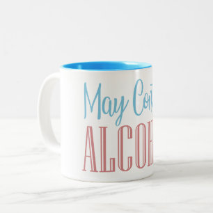 Caneca De Café Em Dois Tons Engraçado Pode Conter Álcool