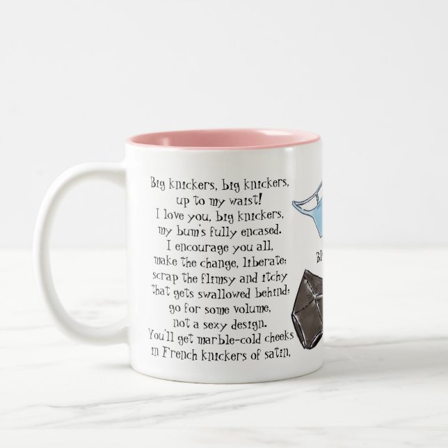 Caneca De Café Em Dois Tons Engraçado Poetry Mug para Ela (Esquerda)