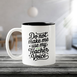 Caneca De Café Em Dois Tons Engraçado Professor Humor Classroom Girly