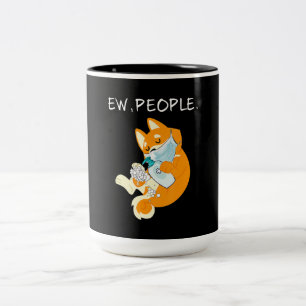 Caneca De Café Em Dois Tons Engraçado Shiba Inu   Ouro-presente-Pessoas