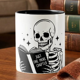 Caneca De Café Em Dois Tons Engraçado Só Mais Um Capítulo Leitura Esqueleto 