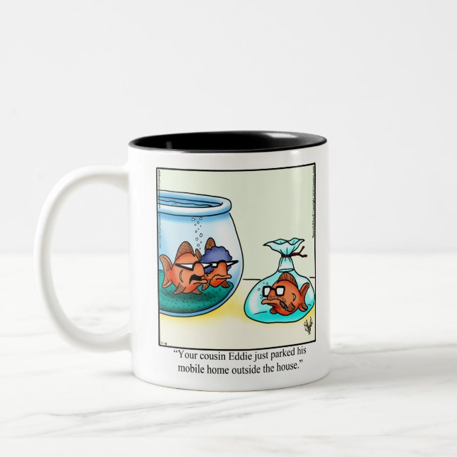 Caneca De Café Em Dois Tons Engraçado Spectickles Cartoon de Natal (Esquerda)