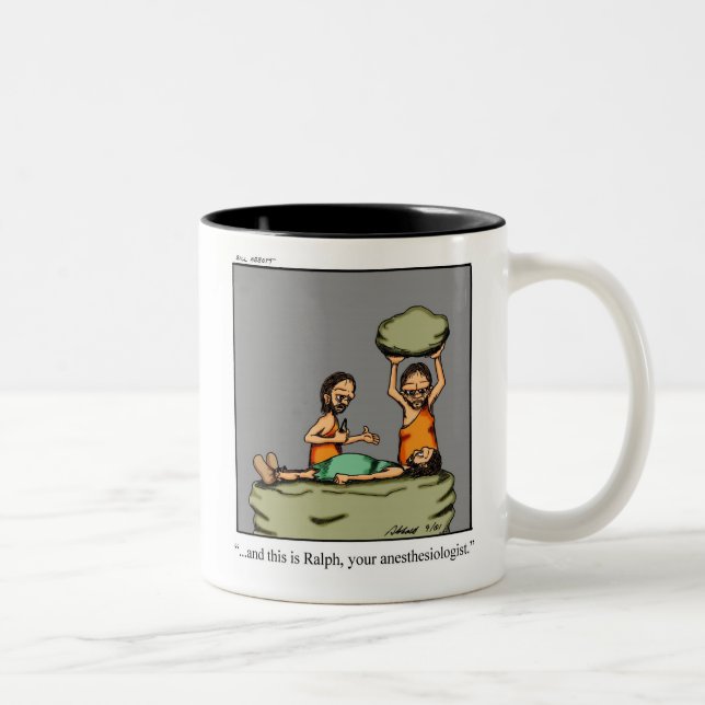 Caneca De Café Em Dois Tons Engraçado, Tenha Bom Humor. (Direita)