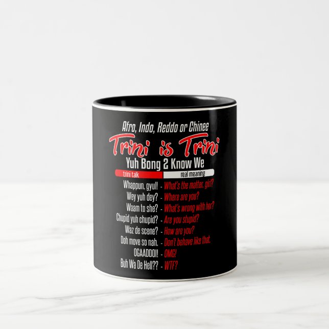 Caneca De Café Em Dois Tons Engraçado Trini é Trini (Centro)