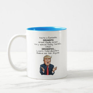 Caneca De Café Em Dois Tons Engraçado trump magnífico café do vovô Mug Café Co