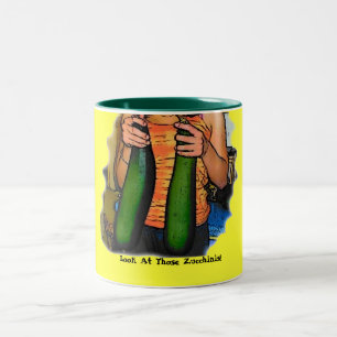 Caneca De Café Em Dois Tons Engraçado Zucchini Quote Duplo Z