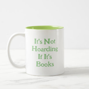 Caneca De Café Em Dois Tons Engraçados livros não estão escondidos se são livr