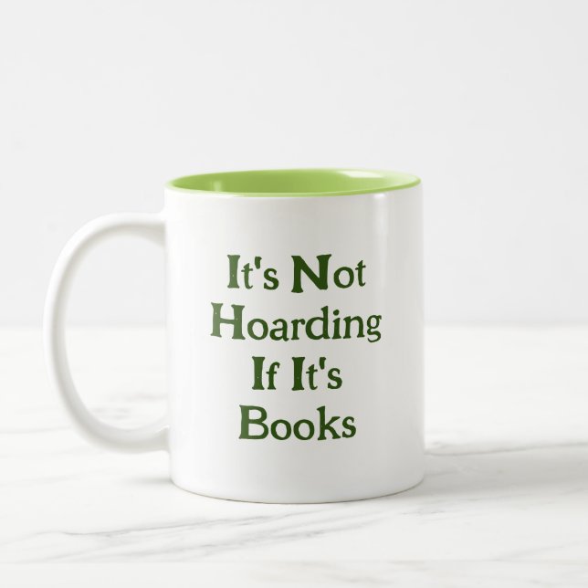 Caneca De Café Em Dois Tons Engraçados livros não estão escondidos se são livr (Esquerda)