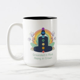 Caneca De Café Em Dois Tons Enraizado na Raiz, Elevando-se na Coroa