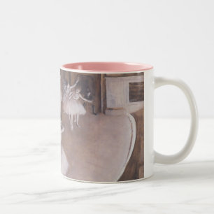 Caneca De Café Em Dois Tons Ensaio no palco, 1874 do balé de Edgar Degas  