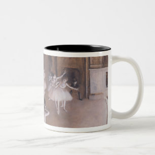 Caneca De Café Em Dois Tons Ensaio no palco, 1874 do balé de Edgar Degas
