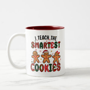 Caneca De Café Em Dois Tons Ensino o Professor de Cookies Mais Inteligente