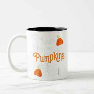 Caneca De Café Em Dois Tons Ensino Os Pumpkins Mais Bonitos No Dia Das Bruxas