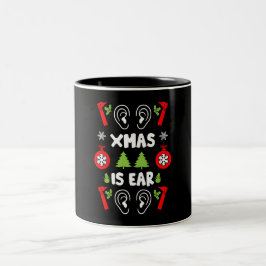 Caneca De Café Em Dois Tons ENT Doctor Christmas