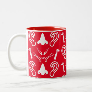 Caneca De Café Em Dois Tons ENT Otolaringology Otorhinolaringologista
