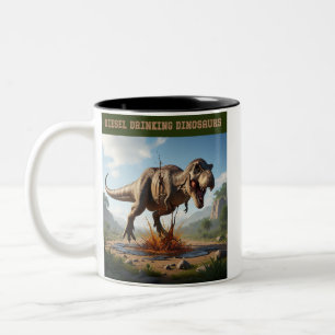 Caneca De Café Em Dois Tons Então Havia Diesel