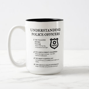 Caneca De Café Em Dois Tons Entendendo agentes policiais