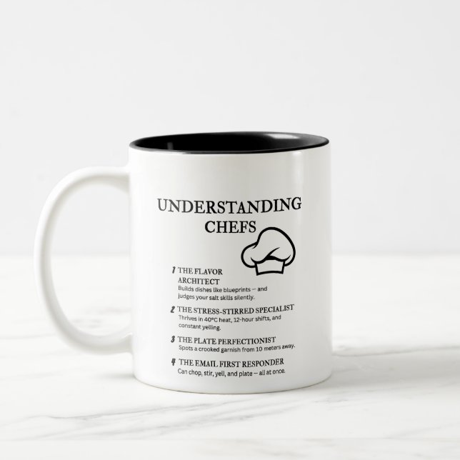 Caneca De Café Em Dois Tons Entendendo Chefs (Esquerda)