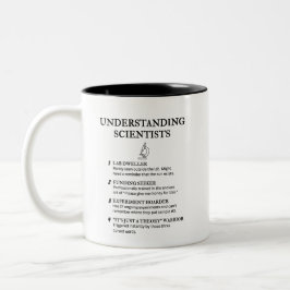 Caneca De Café Em Dois Tons Entendendo Cientistas - Definições Engraçadas