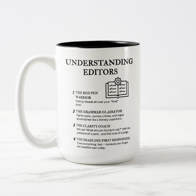 Caneca De Café Em Dois Tons Entendendo os editores (Esquerda)