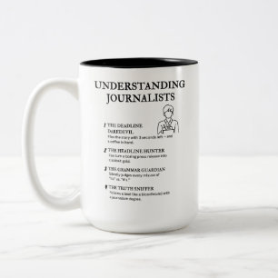 Caneca De Café Em Dois Tons Entendendo os jornalistas