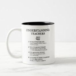 Caneca De Café Em Dois Tons ENTENDER PROFESSORES - Engraçado Humor do Professo